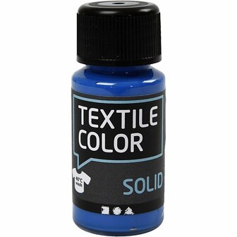 Textielverf Blauw - Blauwe Kledingverf - Stofverf - Textiel Kleurstof - Stoffenverf - Verf Voor Kleding - Textiel Verven - Kleurstof Voor Stof - DIY Kleding Verven - Dekkend - Briljant Blauw - 50ml