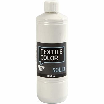 Textielverf Wit &ndash; Witte Kledingverf &ndash; Stofverf &ndash; Textiel Kleurstof &ndash; Stoffenverf &ndash; Verf Voor Kleding &ndash; Textiel Verven &ndash; Kleurstof Voor Stof &ndash; DIY Kleding Verven &ndash; Dekkend &ndash; 500 ml &ndash; 1 stuk