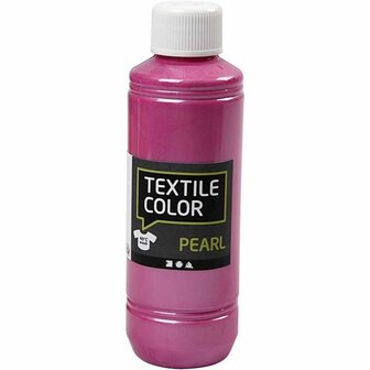 Textielverf - Dekkend - Cyclaam - Parelmoer - Creotime - 250 ml