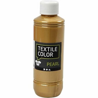 Textielverf Goud  Gouden Kledingverf  Stofverf  Textiel Kleurstof  Stoffenverf  Verf Voor Kleding  Textiel Verven  Kleurstof Voor Stof  DIY Kleding Verven  Dekkend  Parelmoer  250 ml