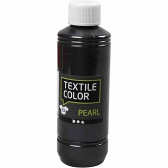 Textielverf - Dekkend - Grijs - Parelmoer - Creotime - 250 ml