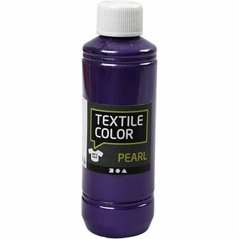 Textielverf - Dekkend - Violet - Parelmoer - Creotime - 250 ml