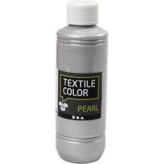 Textielverf Zilver &ndash; Zilveren Kledingverf &ndash; Stofverf &ndash; Textiel Kleurstof &ndash; Stoffenverf &ndash; Verf Voor Kleding &ndash; Textiel Verven &ndash; Kleurstof Voor Stof &ndash; DIY Kleding Verven &ndash; Dekkend &ndash; Parelmoer Metallic Ui