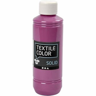 Textielverf - Kledingverf - Roze - Fuchsia - Dekkend - Solid - Textile Color - Creotime - 250 ml