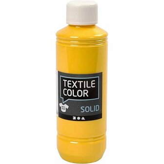 Textielverf Geel &ndash; Kledingverf &ndash; Stofverf &ndash; Textiel Kleurstof &ndash; Stoffenverf &ndash; Verf Voor Kleding &ndash; Textiel Verven &ndash; DIY Kleding Verven &ndash; Dekkend &ndash; 250 ml &ndash; 1 Stuk