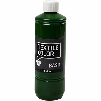 Textielverf - Kledingverf - Grasgroen - Groen - Basic - Textile Color - Creotime - 500 ml