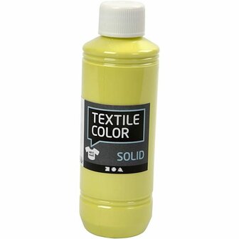 Textielverf - Kledingverf - Groen - Kiwi - Dekkend - Solid - Textile Color - Creotime - 250 ml