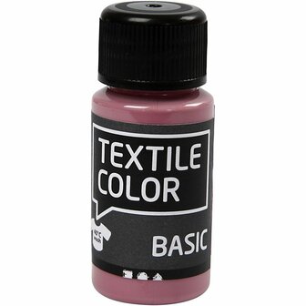 Textielverf - Kledingverf - Donkerroze - Basic - Textile Color - Creotime - 50 ml