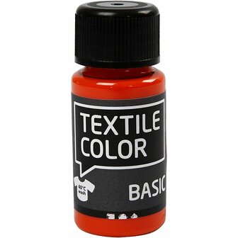 Textielverf Oranje &ndash; Kledingverf &ndash; Stofverf &ndash; Textiel Kleurstof &ndash; Stoffenverf &ndash; Verf Voor Kleding &ndash; Textiel Verven &ndash; DIY Kleding Verven &ndash; 50 ml &ndash; 1 Stuk