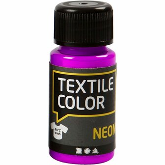 Textielverf Neon Paars  DIY Kledingverf  Stofverf  Textiel Kleurstof  Stoffenverf  Verf Voor Kleding  Textiel Verven  Opvallende Kleur  50 ml  1 Stuk