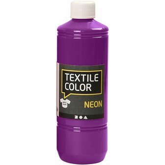 Textielverf - Neon Paars - Creotime - 500 ml