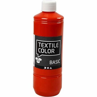 Textielverf - Kledingverf - Oranje - Basic - Textile Color - Creotime - 500 ml