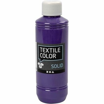 Textielverf - Kledingverf - Paars - Dekkend - Solid - Textile Color - Creotime - 250 ml