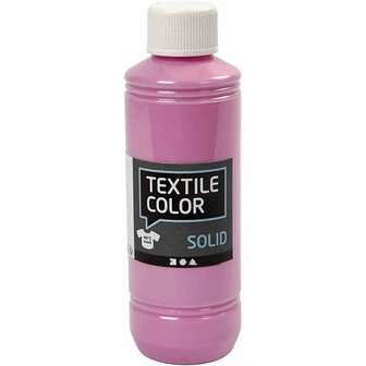 Textielverf - Kledingverf - Roze - Dekkend - Solid - Textile Color - Creotime - 250 ml