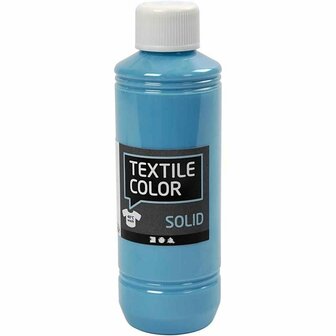 Textielverf Turquoiseblauw &ndash; Kledingverf &ndash; Stofverf &ndash; Textiel Kleurstof &ndash; Stoffenverf &ndash; Verf Voor Kleding &ndash; Textiel Verven &ndash; DIY Kleding Verven &ndash; Dekkend &ndash; 250 ml &ndash; 1 Stuk