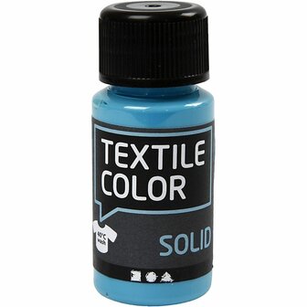 Textielverf - Turquoiseblauw - Dekkend - Creotime - 50 ml