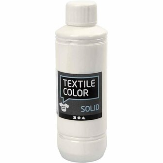 Textielverf Wit  Witte Kledingverf  Stofverf  Textiel Kleurstof  Stoffenverf  Verf Voor Kleding  Textiel Verven  Kleurstof Voor Stof  DIY Kleding Verven  Dekkend  250 ml  1 stuk