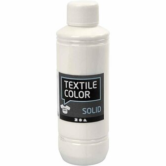 Textielverf - Kledingverf - Wit - Dekkend - Solid - Textile Color - Creotime - 250 ml