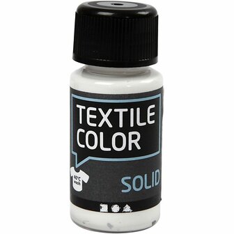 Textielverf - Wit - Dekkend - Creotime - 50 ml