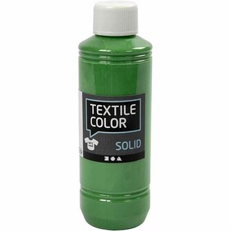 Textielverf - Kledingverf - Briljant Groen - Dekkend - Solid - Textile Color - Creotime - 250 ml