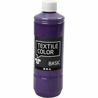 Textielverf - Kledingverf - Lavendel - Paars - Basic - Textile Color - Creotime - 500 ml