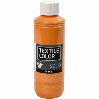 Textielverf - Kledingverf - Oranje - Dekkend - Solid - Textile Color - Creotime - 250 ml