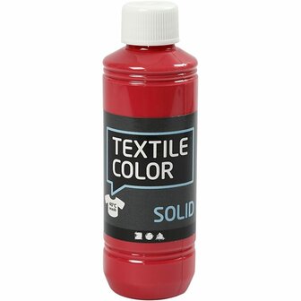 Textielverf - Kledingverf - Rood - Dekkend - Solid - Textile Color - Creotime - 250 ml