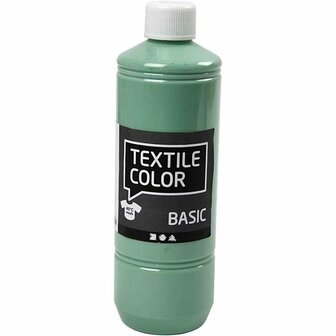 Textielverf - Kledingverf - Groen - Zeegroen - Basic - Textile Color - Creotime - 500 ml