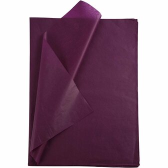 Tissuepapier Bordeaux Rood - Zijdepapier - Crepepapier - Vloeipapier - Inpakken - Decoreren - Knutselen - 50x70 cm - 14 gram - 10 vellen