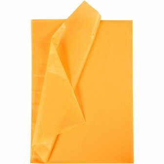 Tissuepapier Geel - Zijdepapier - Crepepapier - Vloeipapier - Inpakken - Decoreren - Knutselen - 50x70 cm - 14 gram - 10 vellen