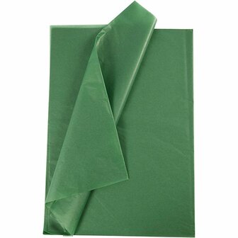 Tissuepapier - Zijdepapier - Crepepapier - Vloeipapier - Groen - Verpakken - Decoreren - Knutselen - 50x70 cm - 14 gram - 10 vellen