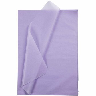 Tissuepapier Licht Paars - Zijdepapier - Crepepapier - Vloeipapier - Inpakken - Decoreren - Knutselen - 50x70 cm - 14 gram - 25 vellen