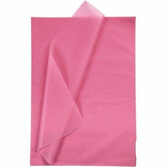 Tissuepapier - Zijdepapier - Crepepapier - Vloeipapier - Roze - Verpakken - Decoreren - Knutselen - 50x70 cm - 14 gram - 25 vellen