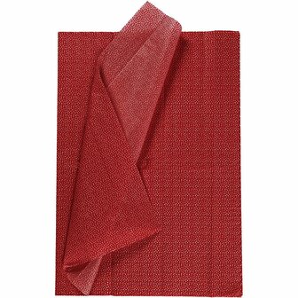 Tissuepapier Rood - Zijdepapier - Crepepapier - Vloeipapier - Inpakken - Decoreren - Knutselen - 50x70 cm - 14 gram - 6 vellen