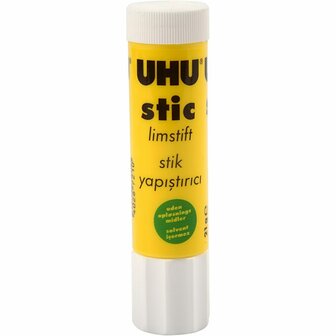 UHU Lijmstift - Sterke Uitwasbare Lijmstick - Sneldrogende Lijm voor Papier, Karton en Schoolprojecten - Kindvriendelijk en Handig voor Kantoor en Knutselen - 21 gram Stift