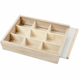 Vakkendoos - Muntendoos - Kleine Organizer - Compacte Opslag Voor Hobbyartikelen - Opbergdoos Voor Kleine Items - Diameter 3,5 cm - Afmetingen 17x13 cm - 1 Stuk