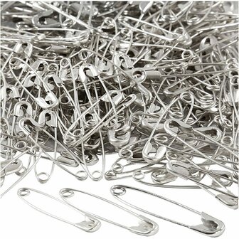 Veiligheidsspelden Zilver Groot - Lange Veiligheidsspelden - DIY Naaigereedschap - Zilveren Spelden - Diverse Lengtes 28+31+36 mm - Dikte 0,7-0,8 mm - Set van 600 Stuks
