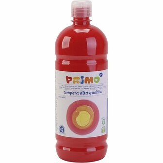 Acrylverf - Rode Verf - Luxe Schoolverf Rood - Acrylaatverf - Acrylic paint - Matte Waterbasis Hobbyverf - Knutselen en Verven - Sneldrogende Verf - 1000ml