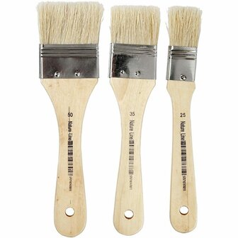 Vernis - Acrylvernis - Beschermende Lak - Topcoat - Finishlaag - Beschermlaag - Laklaag - Kwastenset - 3 Stuks - Voor Lak op Hout &amp; Canvas