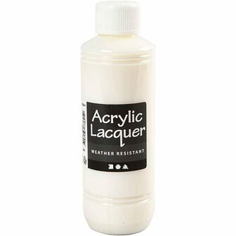 Vernis - Acrylvernis - Beschermende Lak - Topcoat - Finishlaag - Beschermlaag - Laklaag - Transparant - 250 ml - Voor Hout, Metaal &amp; Canvas