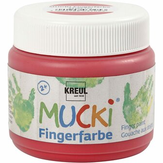 Vingerverf - Rood - Kindvriendelijke Waterbasis Verf - DIY Creatieve Activiteiten - Duurzaam en Veilig - 150 ml - Peuterverf - Niet Giftig - Schoolverf