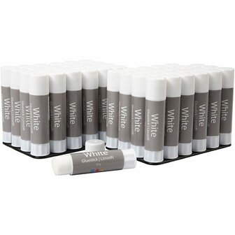 Witte lijmstift, 10 gr, 48 stuk/ 1 doos