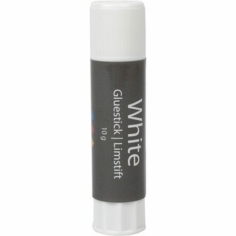 Witte lijmstift, rond, 10 gr, 1 stuk