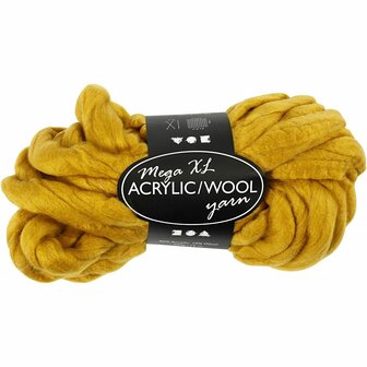 XL Garen Acryl - Donkergeel - 15 Meter - 300 Gram - Breien - Armbreien - DIY Handwerk