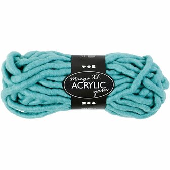 Garen XL Manga Acryl Turquoise - XL Acrylgaren - Sterk Turquoise Garen - DIY Breien En Haken Met Manga Garen 17 Meter