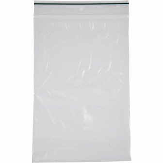 Zip Lock Zakjes - Opbergzakjes - Cadeauzakjes - Hersluitbare Zakken - Transparant - 12x18cm - Dikte:0,05mm - Creotime - 100 stuks