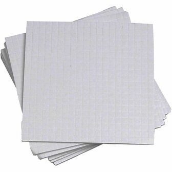 3D Foam Pads  Dubbelzijdig Klevend Foam Tape - 3D Effect Tape - Foam Tape Voor Knutselen - Kaarten Maken Tape - Scrapbooking Foam Tape  5x5 mm  1 mm Dikte  10x400 Stuks