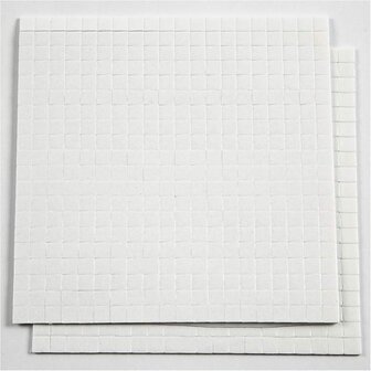 3D Foam Pads  Dubbelzijdig Klevend Foam Tape - 3D Effect Tape - Foam Tape Voor Knutselen - Kaarten Maken Tape - Scrapbooking Foam Tape - 5x5 mm  1 mm Dikte  2x400 Stuks