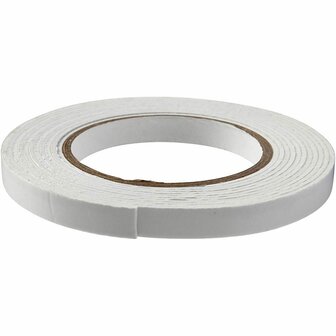 3D Foam Tape Op Rol - Dubbelzijdig Klevend Foam Tape - 3D Effect Tape - Foam Tape Voor Knutselen - Kaarten Maken Tape - Scrapbooking Foam Tape -  B: 12 mm - Dikte 2 mm - 5 Meter