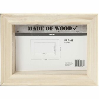 3D Lijst Met Glas - Houten Lijst Met Glas - Decoratieve 3D Lijst - 3D Fotolijst - Lijst Met Glas - 3D Schilderijlijst - Dubbel Glas Lijst - Lijst Voor 3D Decoraties - Dikte:2,5cm - 18,2x23,2 cm
